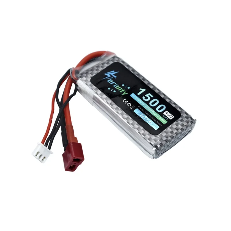 높은 속도 40C 7.4 V 1500mAh Lipo 배터리 RC 헬리콥터 부품 2s 리튬 배터리 7.4 v 비행기 배터리, JST/T/XT60 플러그 포함