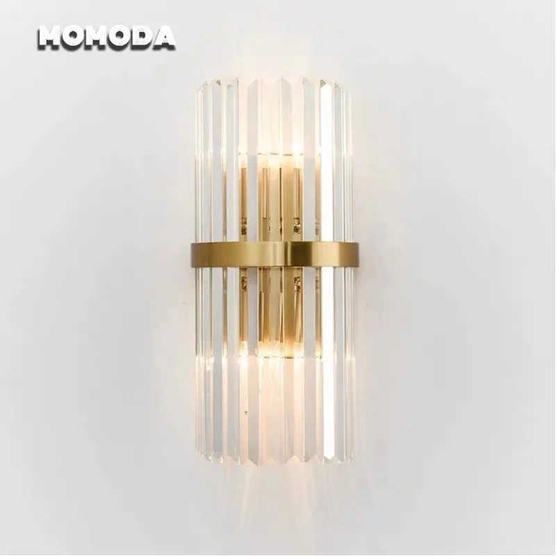 Luxury LED Wall Lamps Postmodern Metal Crystal Gold Wall Sconce Bedroom Living Room Corridor Indoor Lighting Fixture Lustre