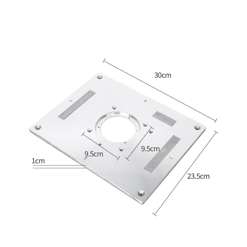 Electric Wood Milling Trimming Machine Flip Plate Guide Table Aluminum Router Table Insert Plate For Milling Cutter Machine