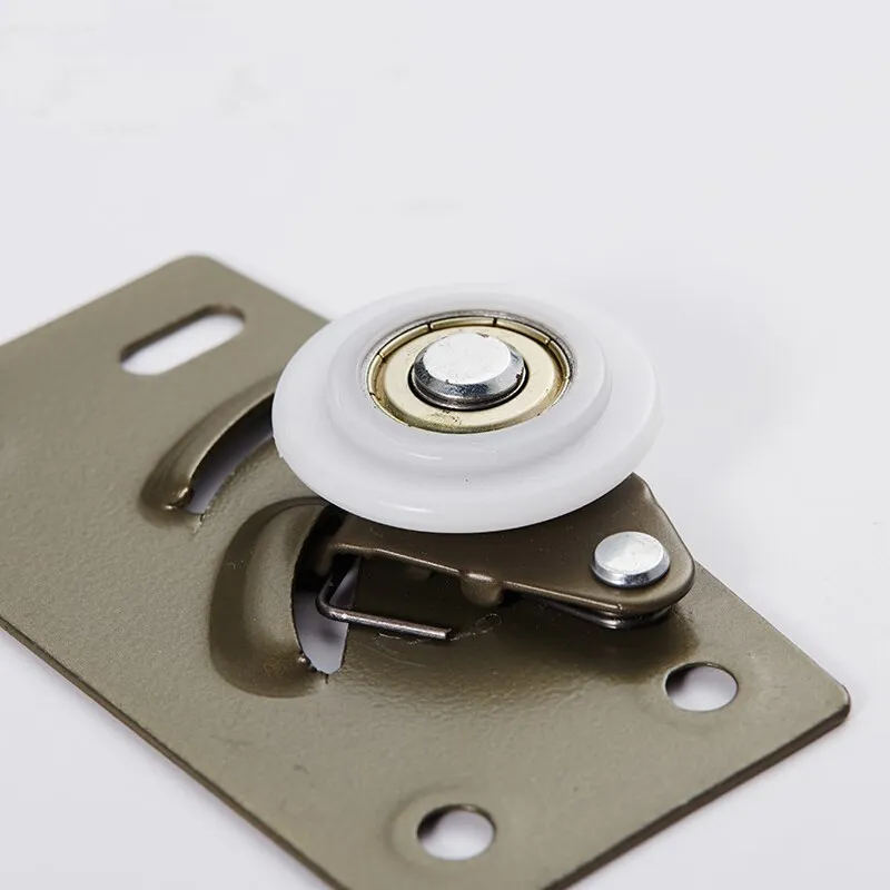 1set  Wardrobe Door Wheel Furniture Closet Mute Pulley Moving Door With Adjustable Spring Door Rollers Furniture Parts