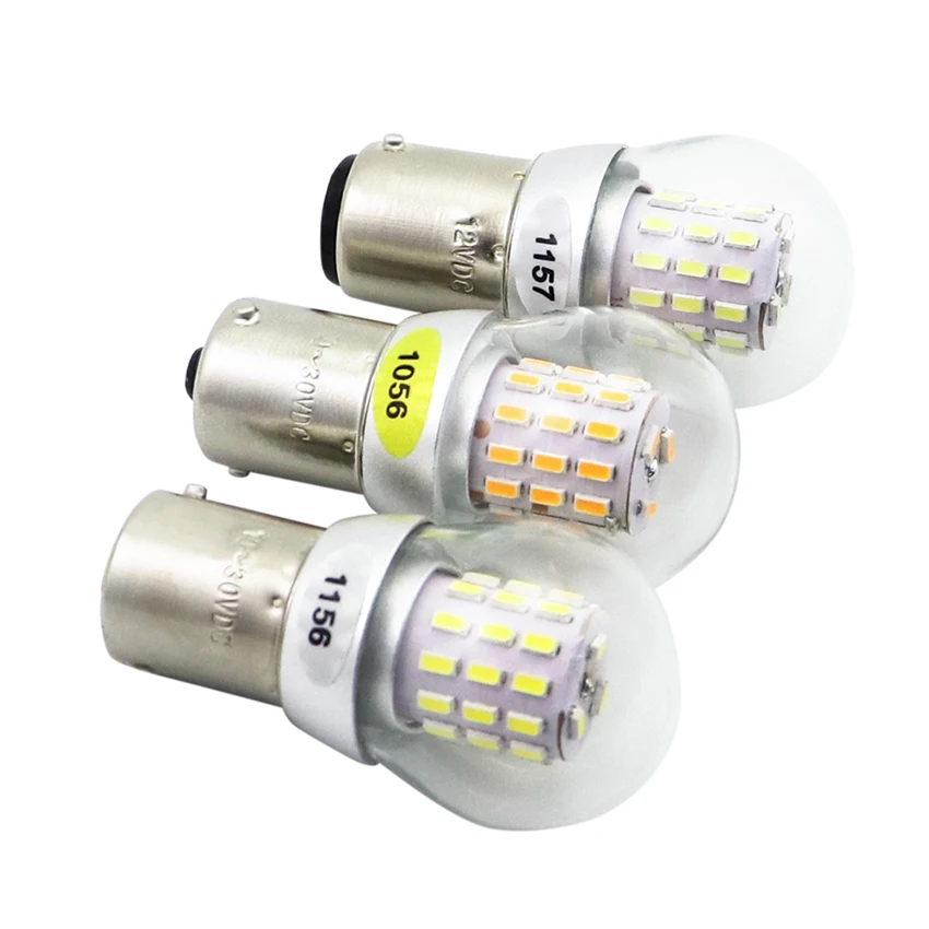 BA15S 1156 P21W LED 1157 P21/5W Sinal de giro do carro, Lâmpada reversa automática, 1056 BAU15S PY21W, Âmbar, Amarelo, 4W, 12V, 24V