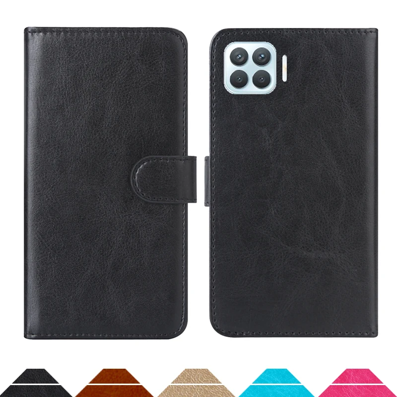 Luxury Wallet Case For OPPO F17 Pro PU Leather Retro Flip Cover Magnetic Fashion Cases Strap