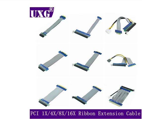 PCI-E 1X 4X 8 16X To 1X Ribbon Extension Cable PCI Express PCIE Riser Card Converter Extender For Graphics Card GPU Mining Miner