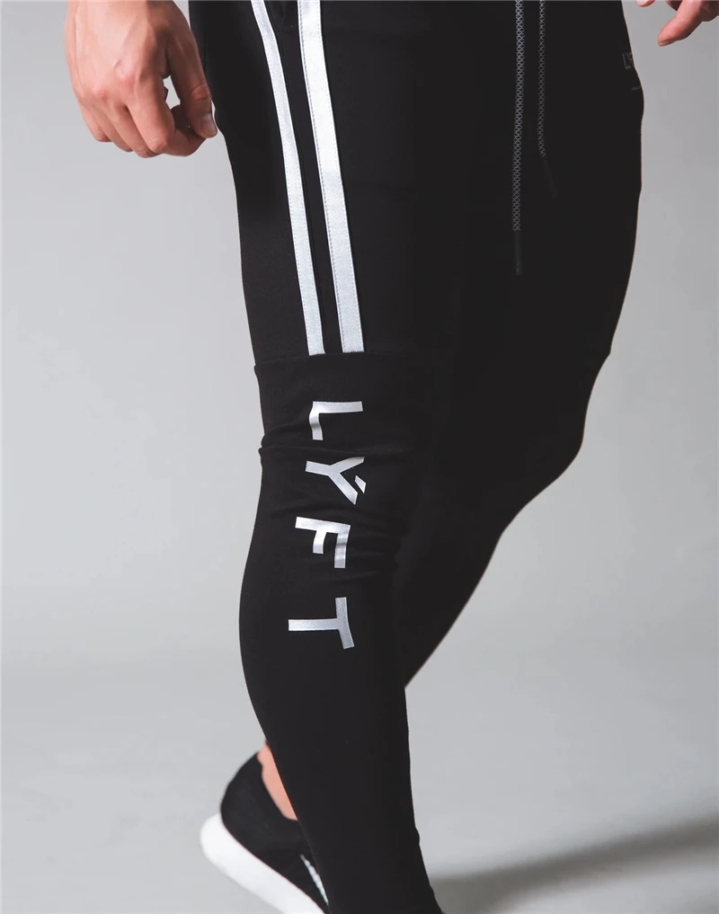 Side Stripe JP&UK New Autumn Men Gym Training Jogging Pants Men Joggers Slim Fit Sweatpants Cotton Running Sport Pants