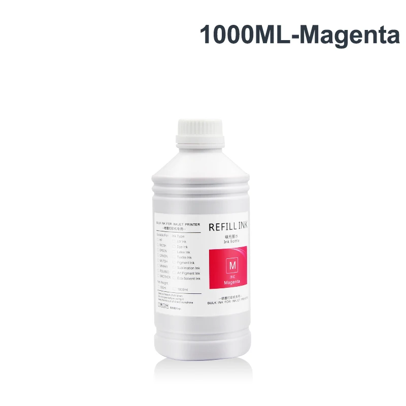 Botella de tinta DTG para impresora Epson, 1000, 1390, F2000, F2100, L800, L1800, cabezal de impresión DX5, DX6, DX7, DX9, 7880 ML