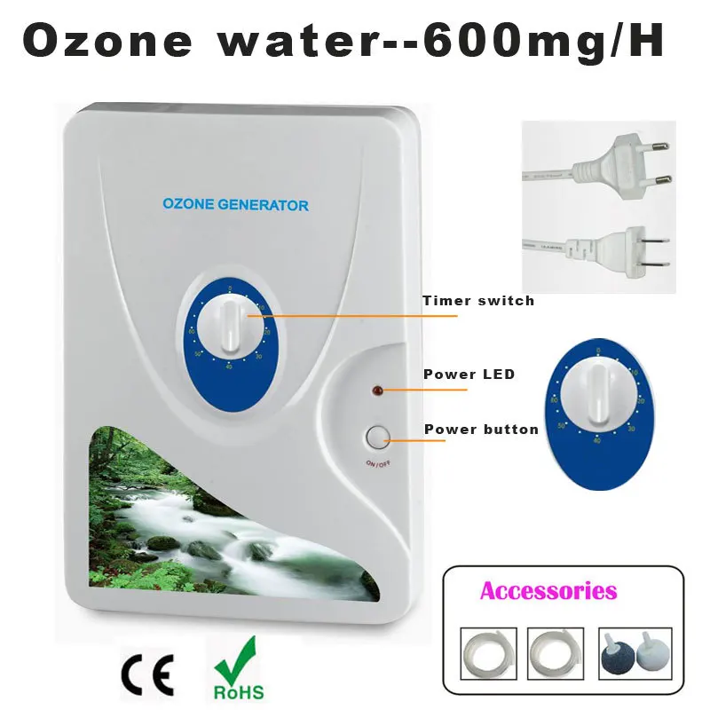 600mg Ozone Generator Air Purifier Ozonizer Ozonizador Ozone Ozono Portable Oxygen Concentrator Water Purifying Sterilizing