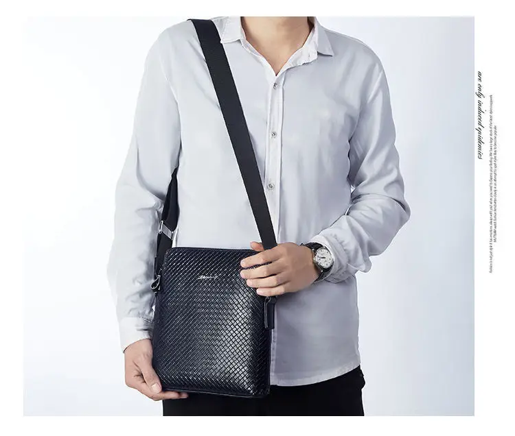 New Luxury Men's Handbags 100% Cow Genuine Leather Male Alligator Shoulder Bag Real Natural Leather Crossbody Bag Messenger Bags