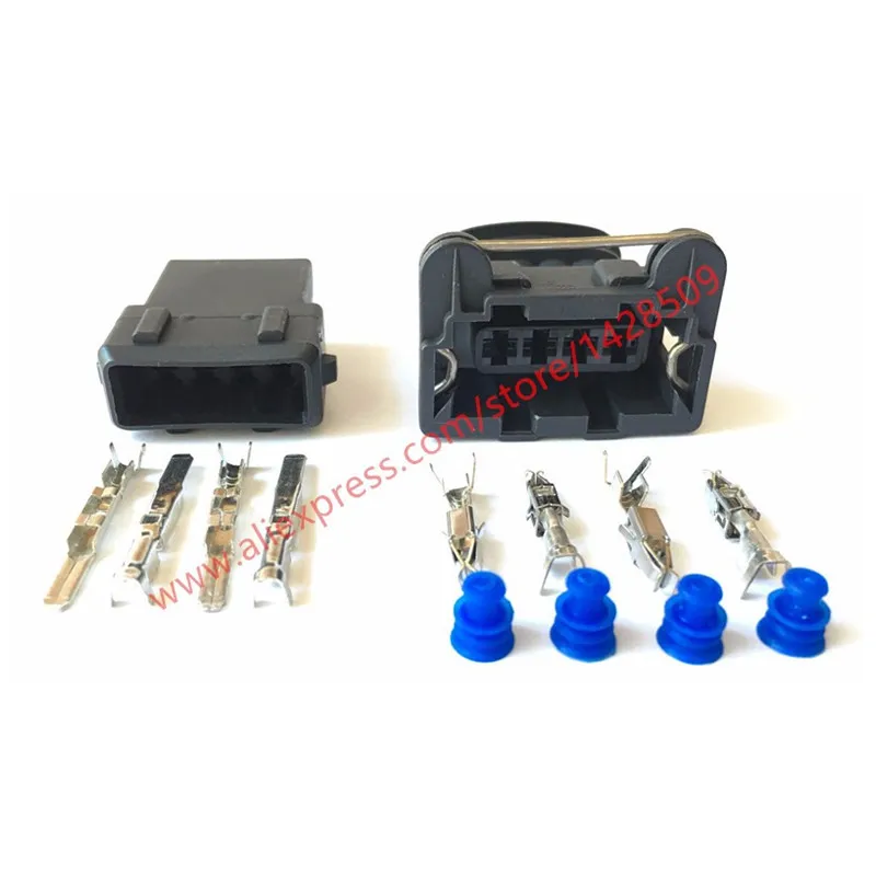 1 Set AMP 3.5mm 4 Pin male female Junior Power Timer Socket automotive oxygen sensor connector Ignition Coil Plug 282192-1