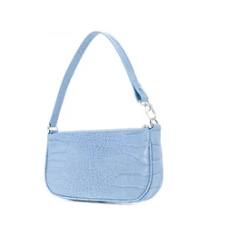 Light Blue Alligator Underarm Bags 2021 Trend New High Quality Leather Shoulder Bag Designer Handbags Luxury Brand Women Bolsas