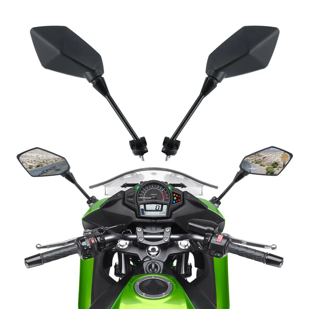 Espejos retrovisores laterales para motocicleta, espejo para Kawasaki NINJA 650R ER6F ER-6F 2009-2016 400R 2010-2014 NINJA 1000 Z1000SX 11-14