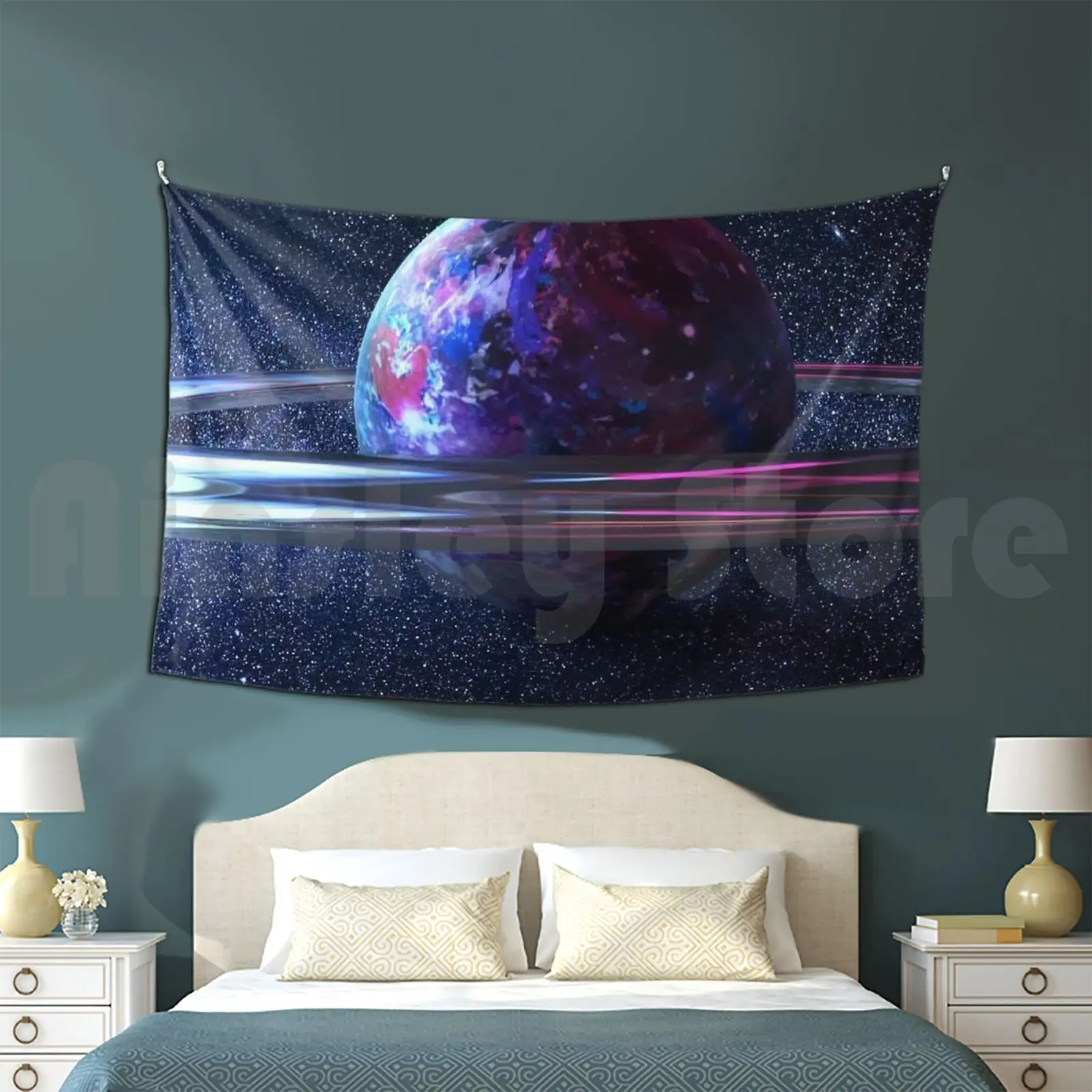 Ｔａｍｅｉｍｐｌａｎｅｔ Tapestry Living Room Bedroom Tame Impala Vaporwave Synthwave Aesthetic Vaporwear Music Planet Space