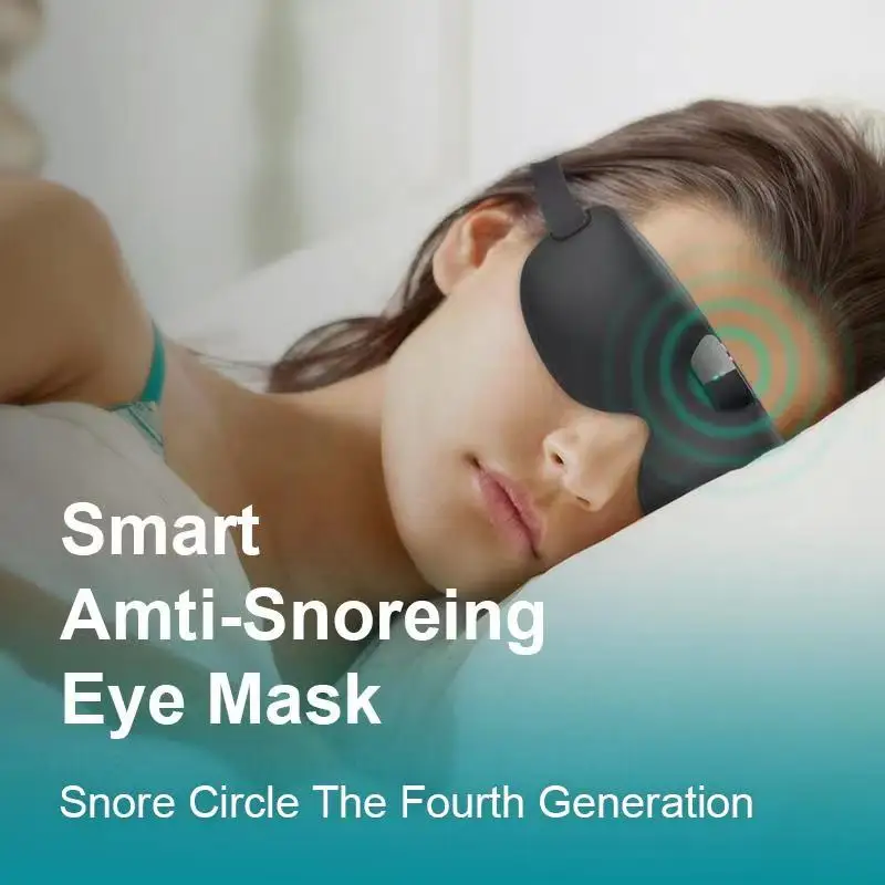 Snore stopper Anti Snore eye mask Prevents snore Black Comfortable Sleep eye mask Snoring Solution Sleep Apnea Sleeping