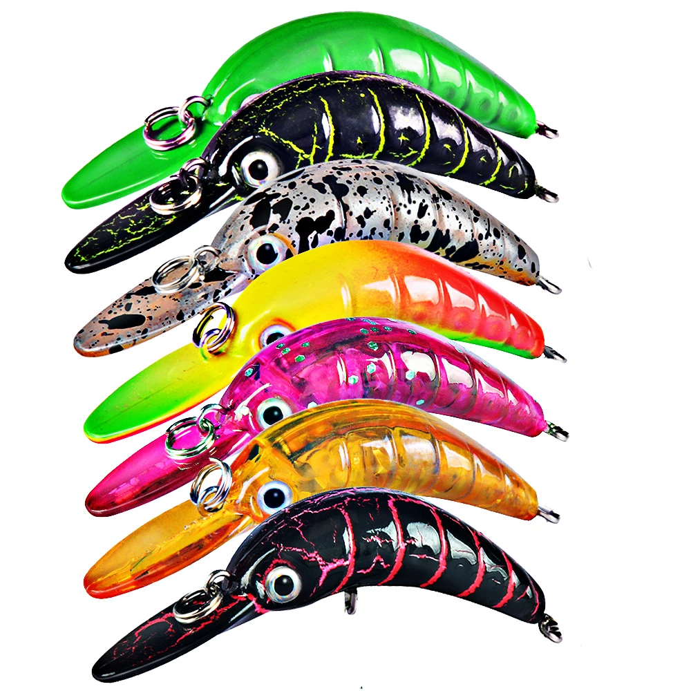 New 1pcs Mini Minnow Fishing Lures Wobblers 5cm 2.5g Floating Artificial Plastic Hard Bait Crankbait Jerkbait Pesca Bass Tackle