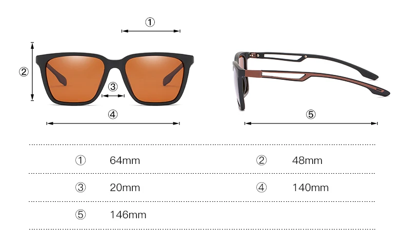 ZENOTTIC Platz Polarisierte Sonnenbrille Männer Marke Design Fahren Sonnenbrille Retro Outdoor Anti-Glare UV400 Brille Shades Brillen – Detail 17