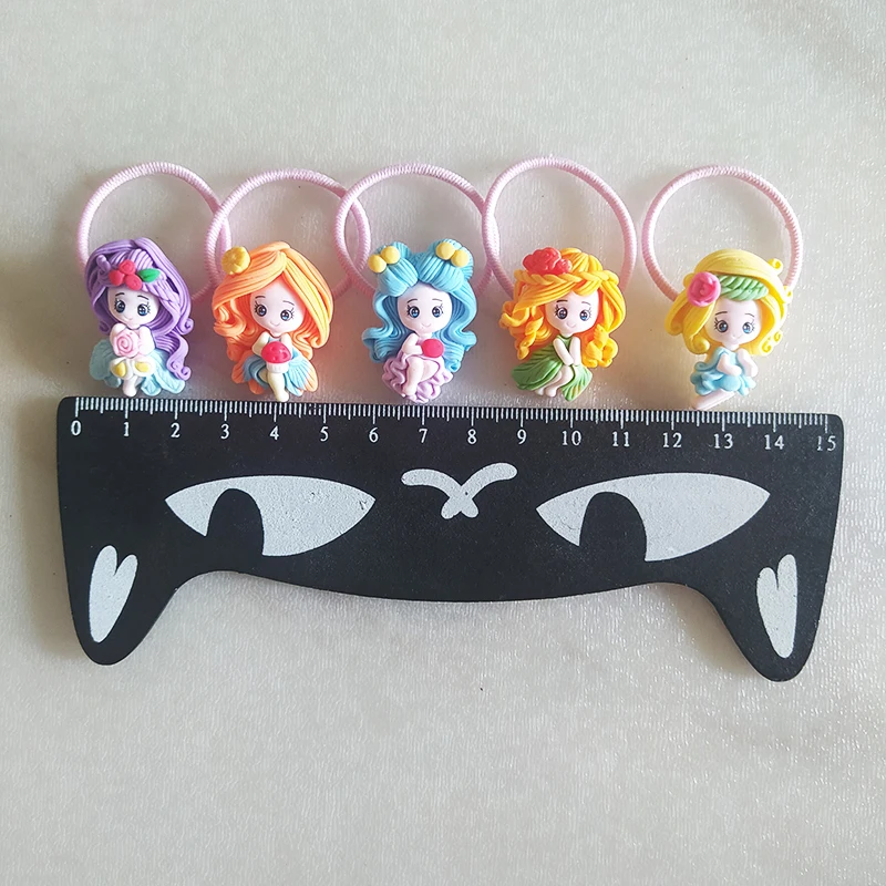 2PCS Cartoon Cute Princess Kids Elastic Hair Bands Children Hair Ties Girls Hair Accessories Baby Headdress