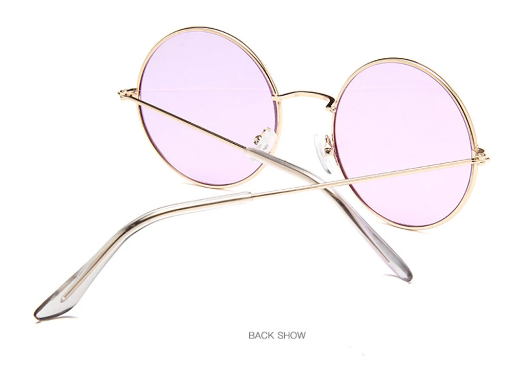 MUSELIFE 2026 Runde Damen-Sonnenbrille UV400 Retro Metall-Sonnenbrille mit Verlaufsgläsern Vintage-Spiegel Luxus-Brillen – Detail 6