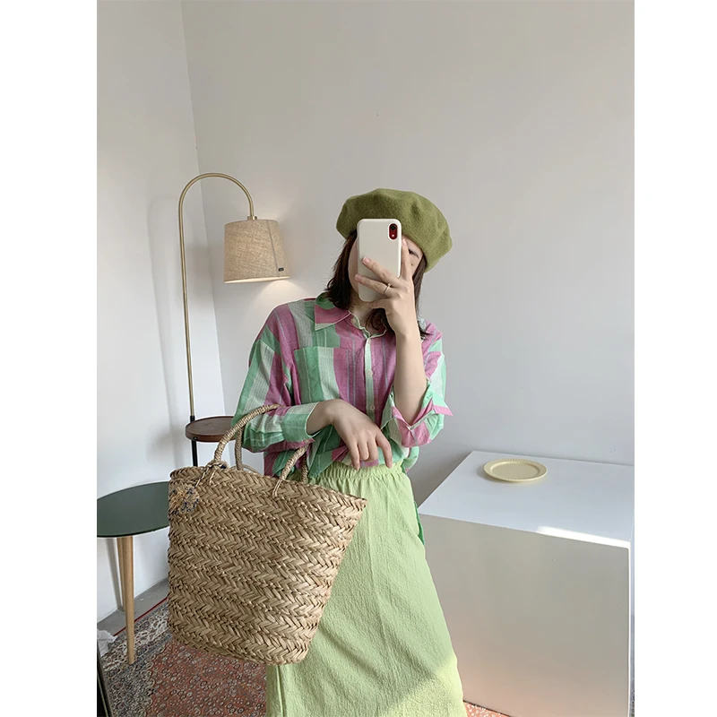 Weave Large Tote Bag 2021 Summer New Quality Straw borsa da donna firmata borsa ad alta capacità borsa da viaggio da spiaggia borsa da Basket