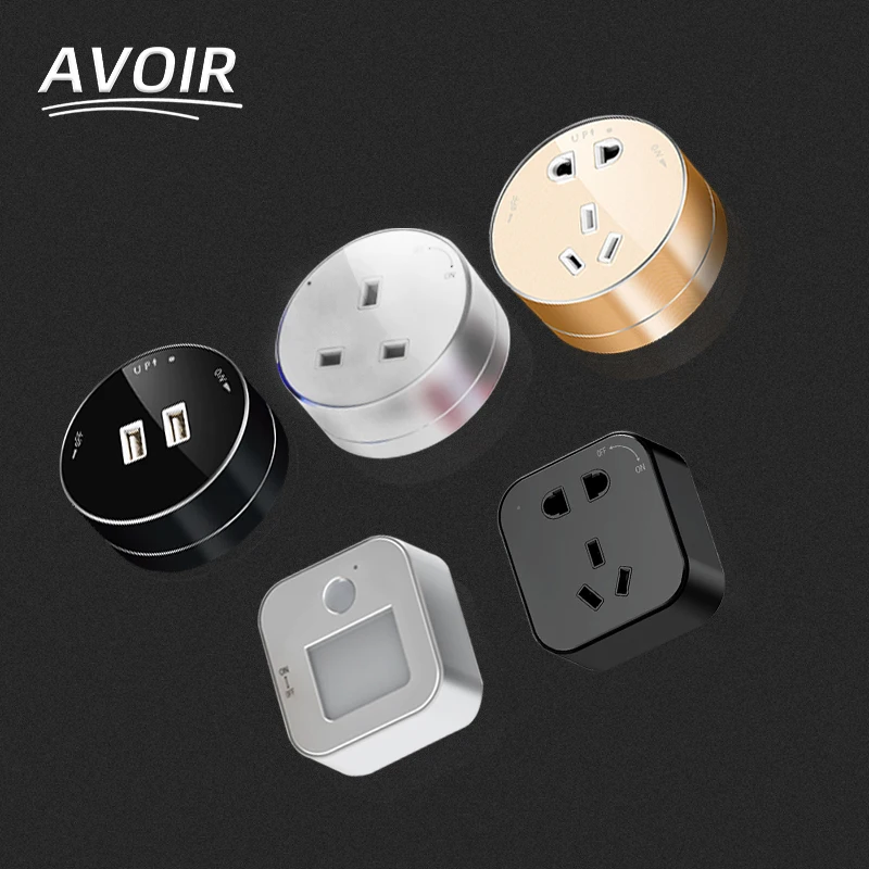 

Avoir Wall Electrical Track Socket Module DIY EU US UK FR Universal Standard Multiple Plug Extension Rail Outlet Tabletop Socket