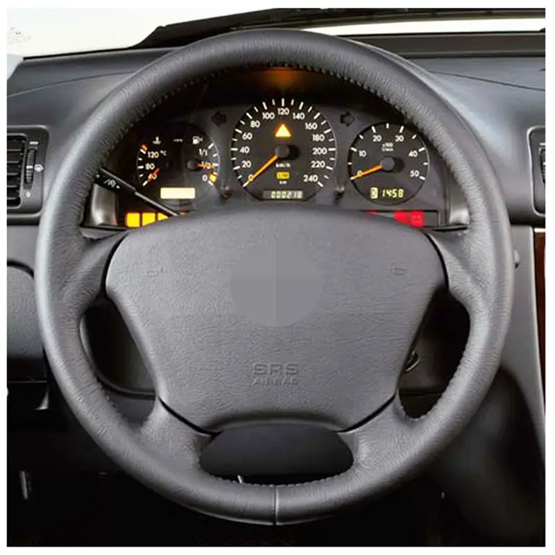 DIY Artificial Leather Hand sewing Car Steering Wheel Cover for Mercedes Benz M-Class ML230 270 320 350 430 500 1997 W163