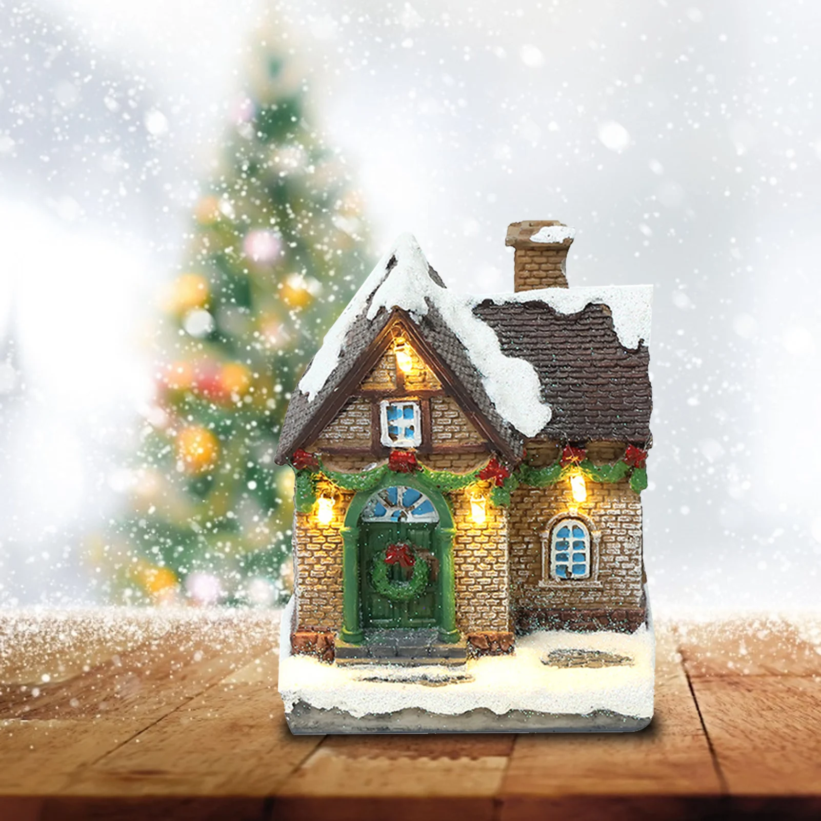 Christmas Village House Christmas Village Collection Indoor Room Decor Ornament With Warm Light