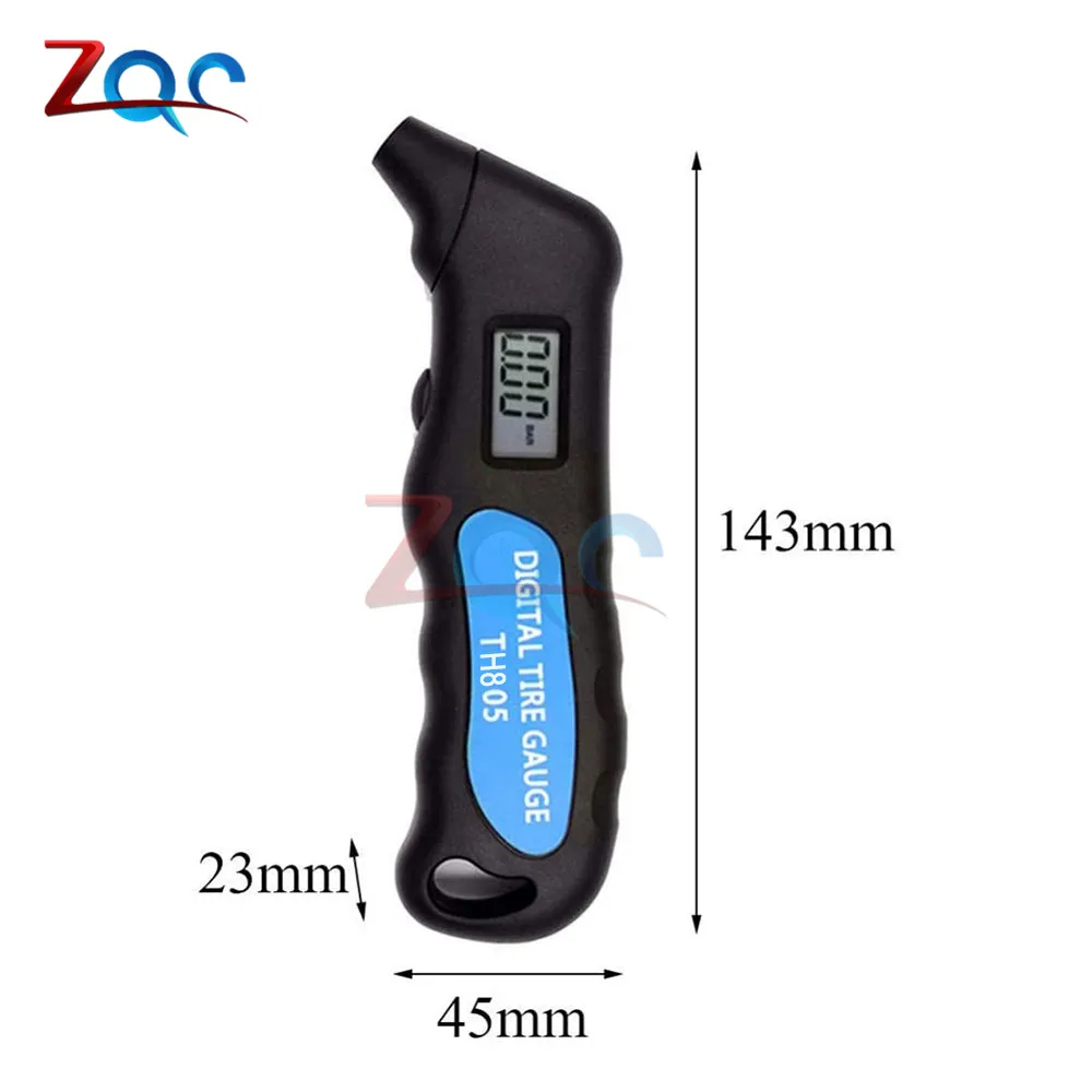 Portable LCD Digital Tire Air Pressure Gauge Tyre Pressure Meter Tester Barometers for Car Truck Bike Motorcycle