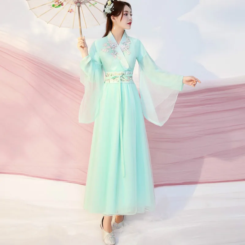 Women Chinese Style Hanfu Traditional Dance Costume Han Dynasty Princess Clothing Oriental Tang Dynasty Fairy Dresses Outfit