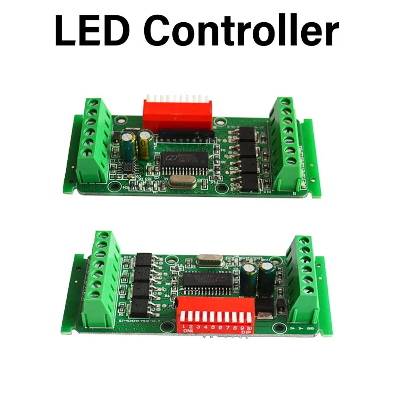 Светодиодный контроллер 3-4CH декодер dmx контроллер RGB светодиодный светодиодные полосы света диммер несмонтированная плата зарядного устройства с светодиодный контроллер 12v использовать для светодиодный полосы