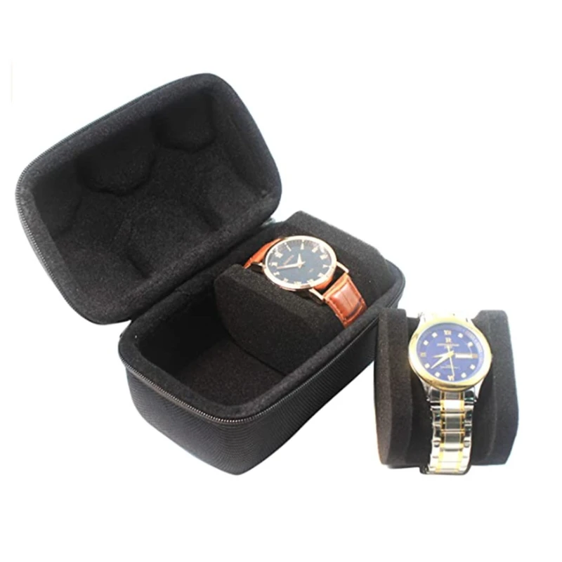 Watch Carrying Case Travel Storage Box EVA Watch Protector Portable Jewelry Hard Case with Pillow for Wristwatches