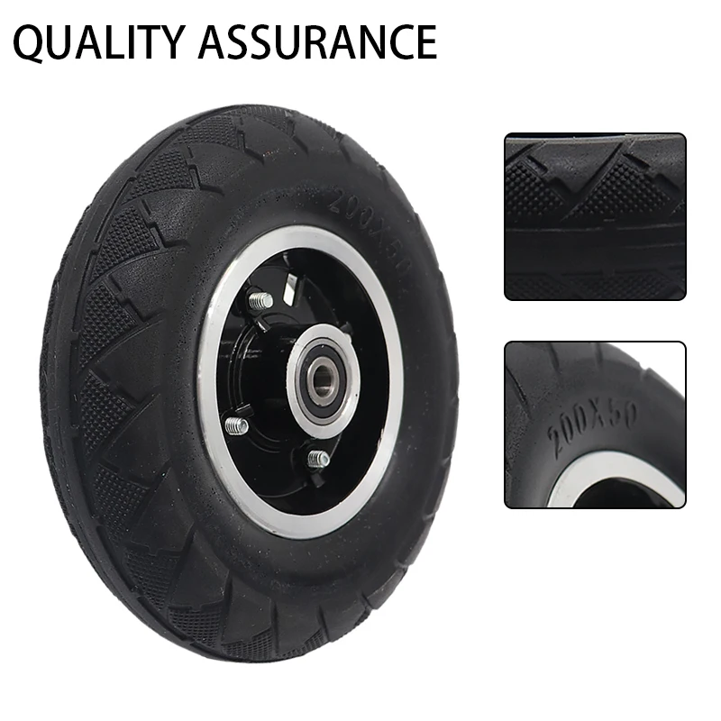 

8 Inch 200x50 Solid Wheel for Folding Mini Electric Scooter Explosion-Proof Non Pneumatic Tyre Accessories