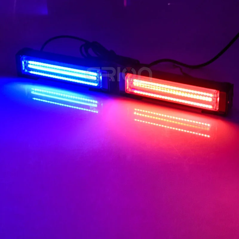 40W 80W COB Car Truck Grille LED Strobe Light Fireman Police Flashing Emergency Warning lights Red Blue Yellow White 12V 24V image 5