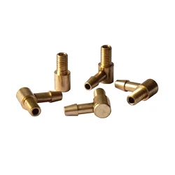 5PCS M5 Copper Water Nozzle 90 Degree L Type 5mm Oil Fuel Inlet Nozzles for DIY RC Gasoline Jet Boats Connecting Parts