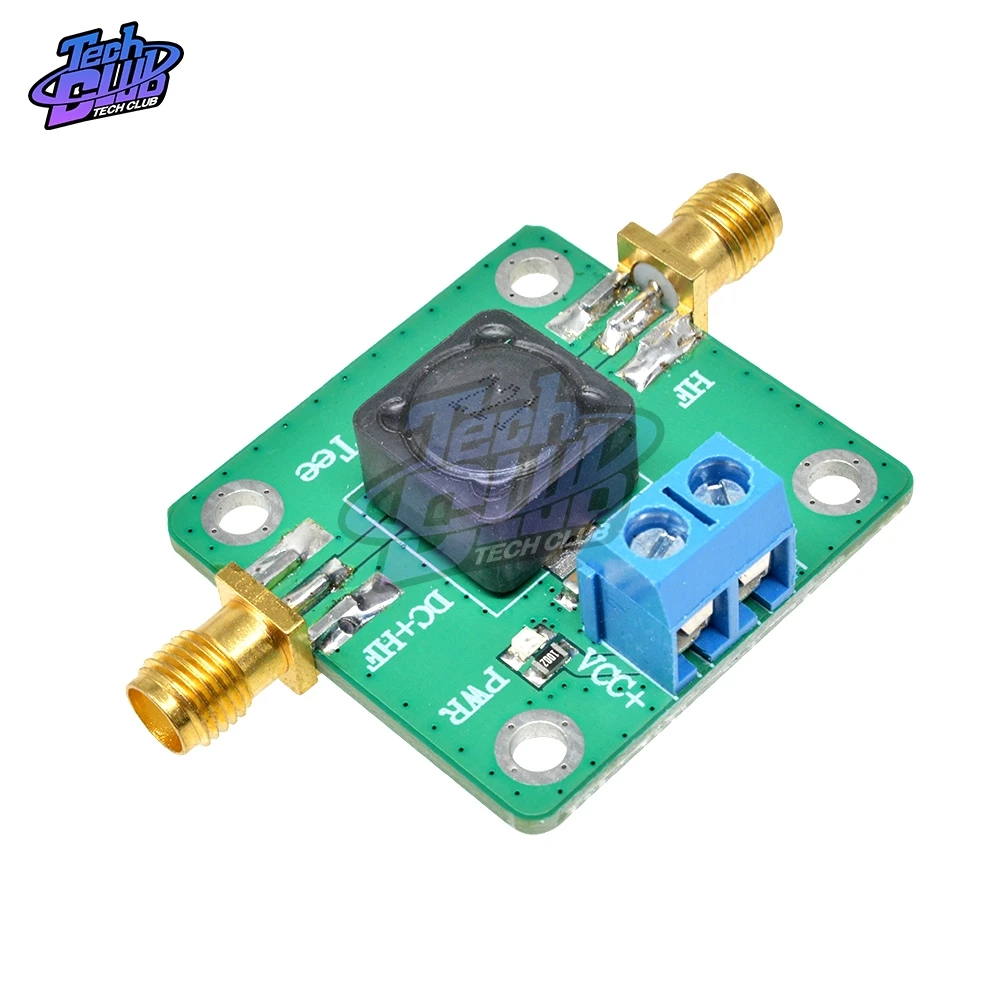 DC Bias 50K-60MHz RF Microwave HF Tee offset Feeder for RF Short Wave RTL SDR LNA HAM Radio Amplifier Antenna 33mmx33mm