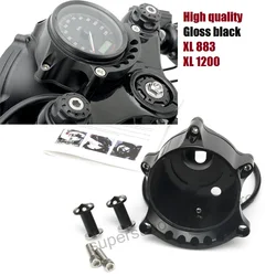 Calibro Black Cafe e supporto faro per harley Sportster IRON 883 Cafe Gauge XL883 1200R Nightster Roadster 08-13