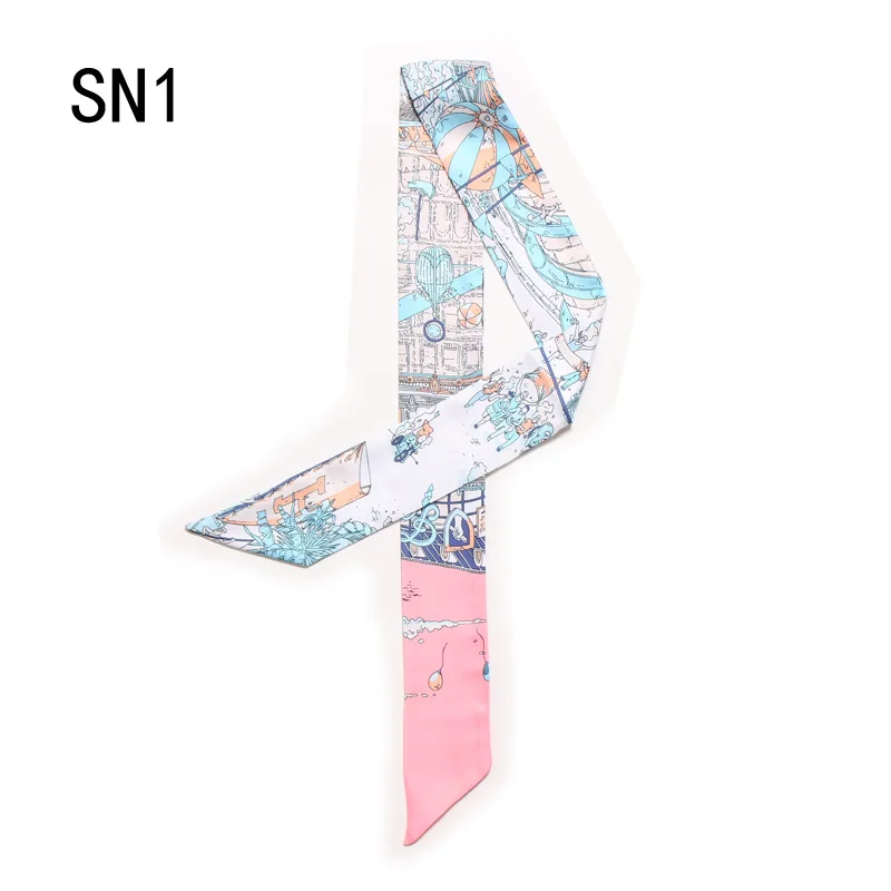 New Brand France Paris Street Print Silk Scarf Women Trendy Head Decoration Hair Ribbons Fashion Handbag Scarves шарф