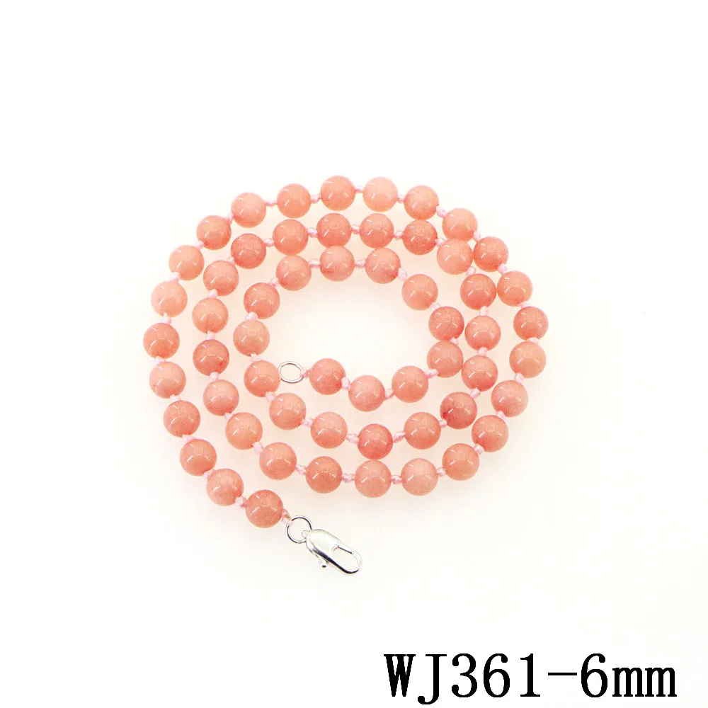 

New Product 10mm Round Bead Pink Rhodochrosite Necklace Fashion Jewelry Woman Girl Wedding Christmas Banquet Gift Making Design