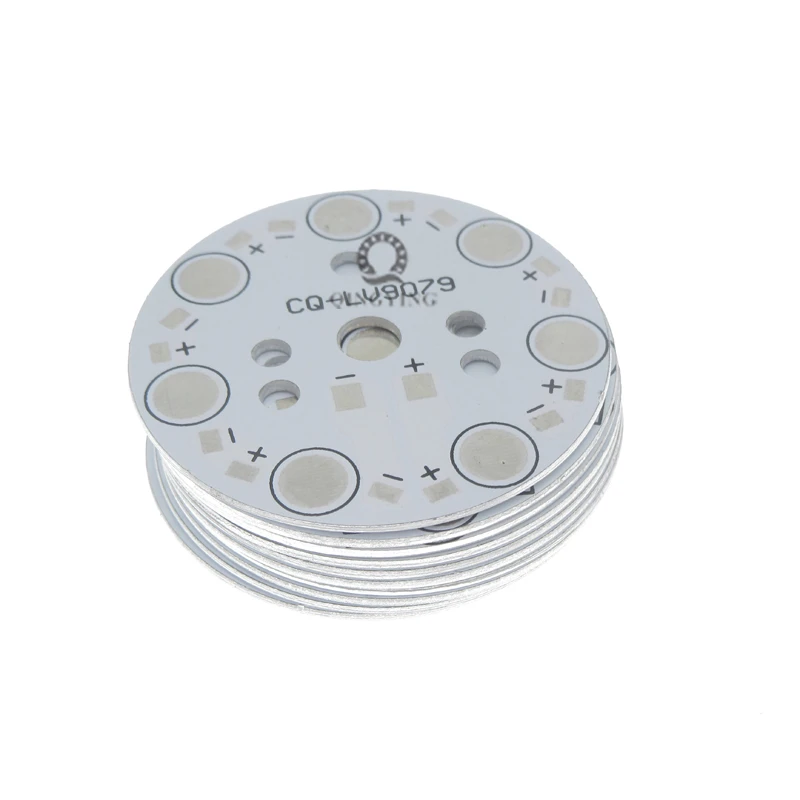Plaque de base ronde en aluminium, dissipateur thermique haute puissance, carte PCB, 1W, 3W, 4W, 5W, 7W, 9W, 12W, 15W, 18W, 21W, 24W, 30, 10 pièces