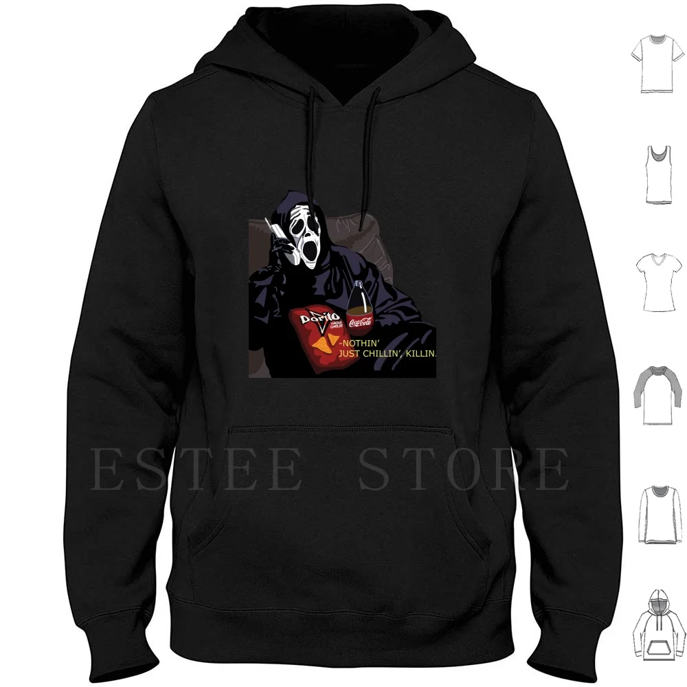 

Chillin , Killin Hoodies Long Sleeve Halloween Scary Scary Movie Funny Graphic Animate Animation