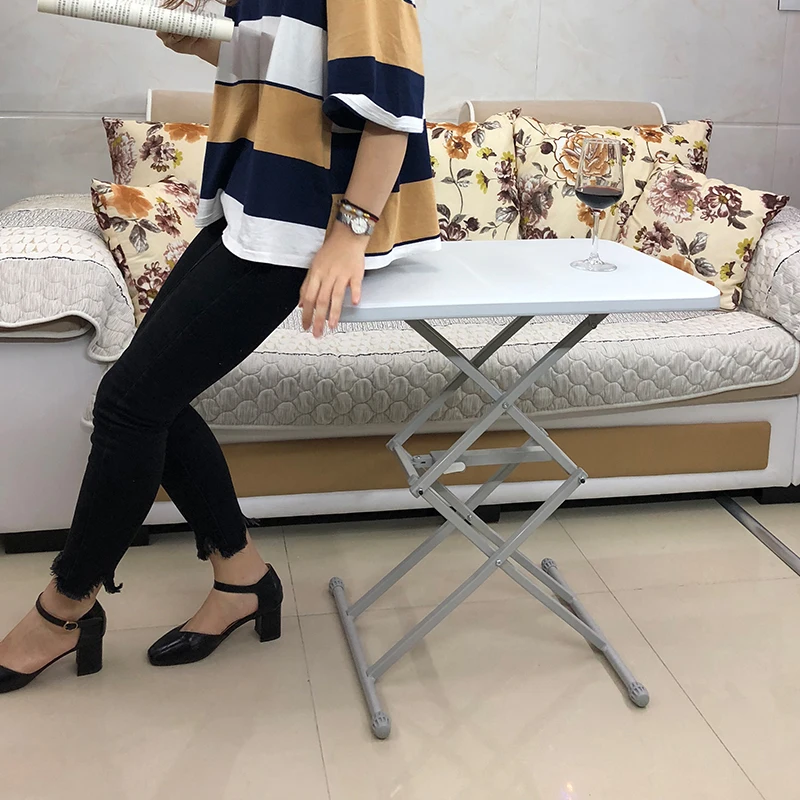 

Складной обеденный стол KDSF-023 небольшой бытовой портативный обеденный стол, компьютерный стол для отдыха на балконе, подъемный обучающий маленький