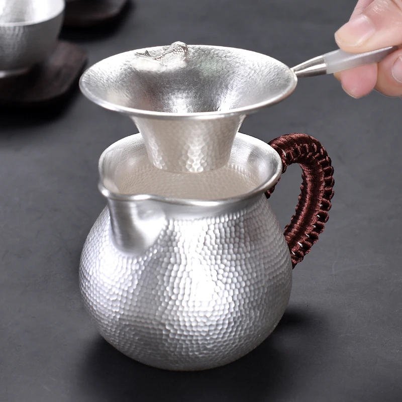 

Jade Handle Sterling Silver Koi Tea Mesh Leak Infuser, Heat Insulation Filter, Coffee Kungfu Teaset Net, Tea Strainer, Gifts