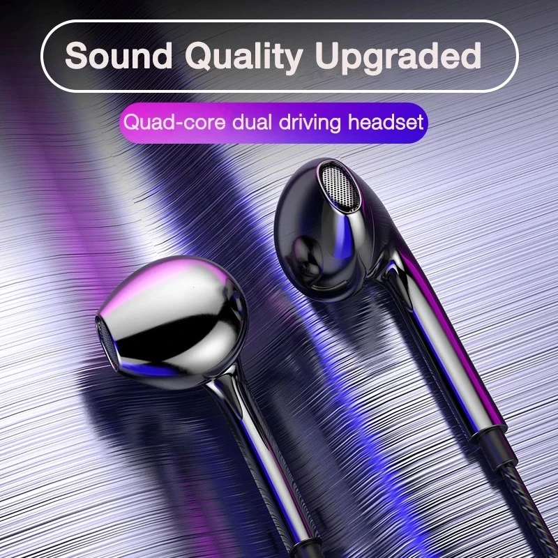 3.5mm Wired Headphones Sport Earbuds With Bass Mobile Phone Earphone Wire Stereo Headset Mic Music Earphones For Smart Phone