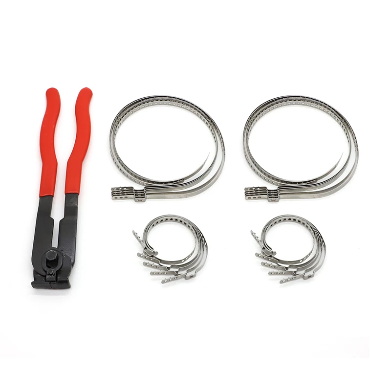 20pcs Auto ATV Adjustable AXLE CV Joint Boot Crimp Clamps with Pliers Tool Crimp-Ear Type Extension