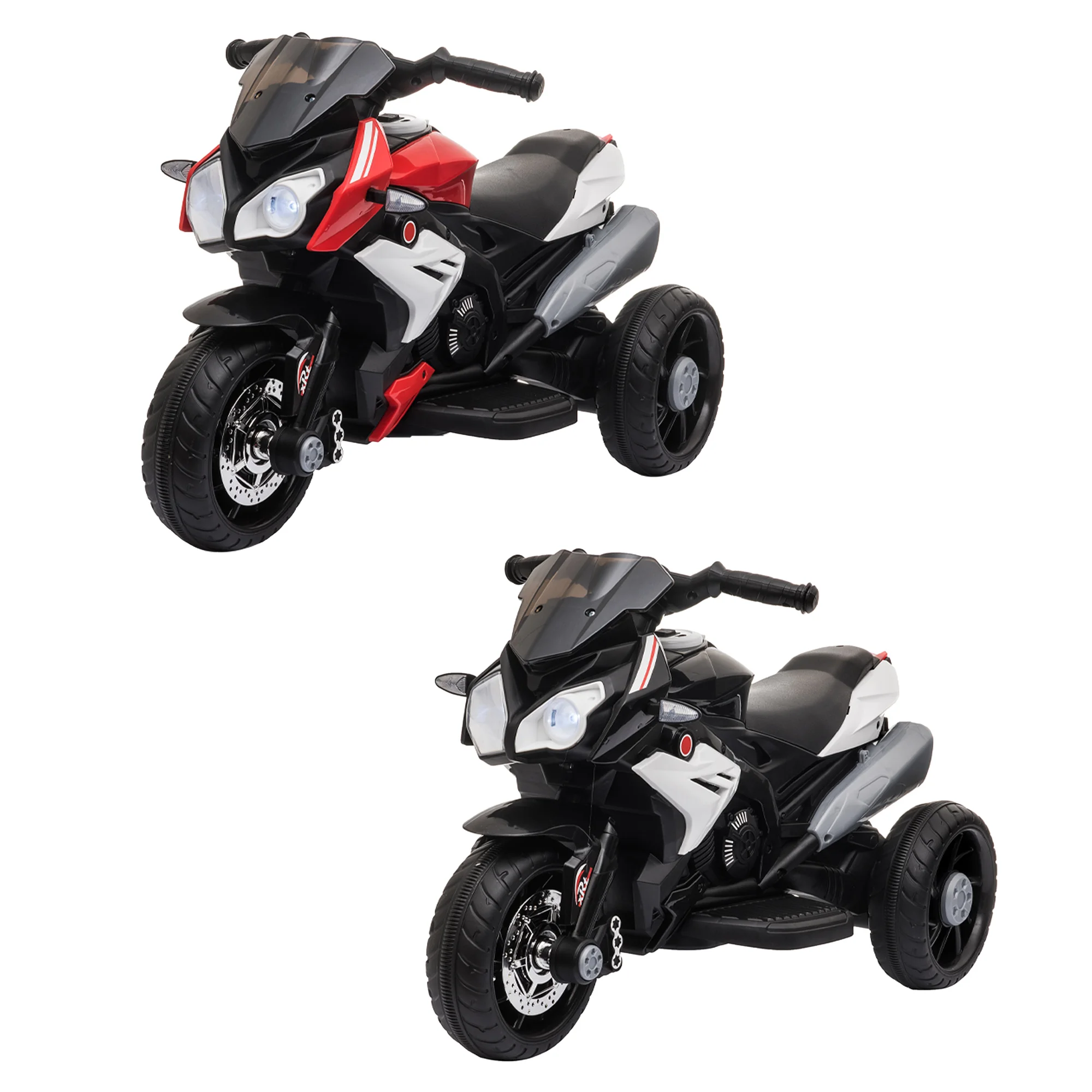 HOMCOM 3 Wheel Trimoto Children Electric Motorbike For Children + 3 Years Old 6V Battery Rechargeable Music Horn 86x42x52 cm