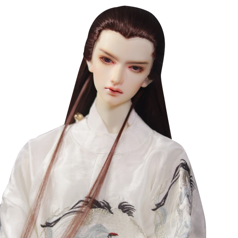 1/4 1/3 BJD Wig Ancient Costume Hanfu Long Hair Vintage Samurai Basic Wigs For BJD/SD SSDF Strong Uncle Doll Accessories C120-B