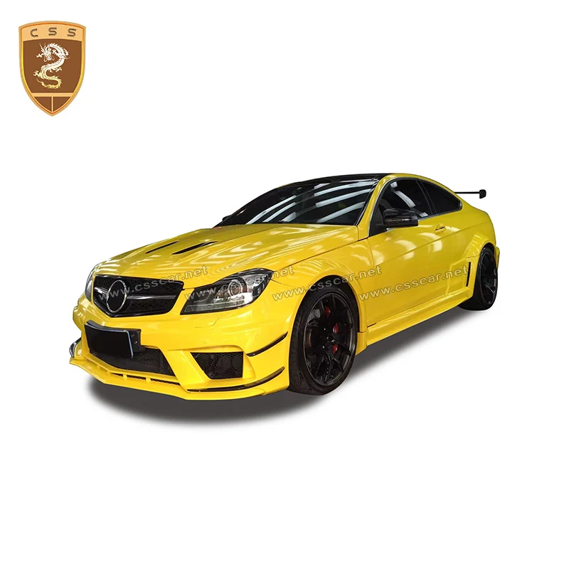 For Benz C Class W204（C63) 2012-2014 Change Black Series Style Two-Door Car Modification Custom Fiberglass Bodykit Parts