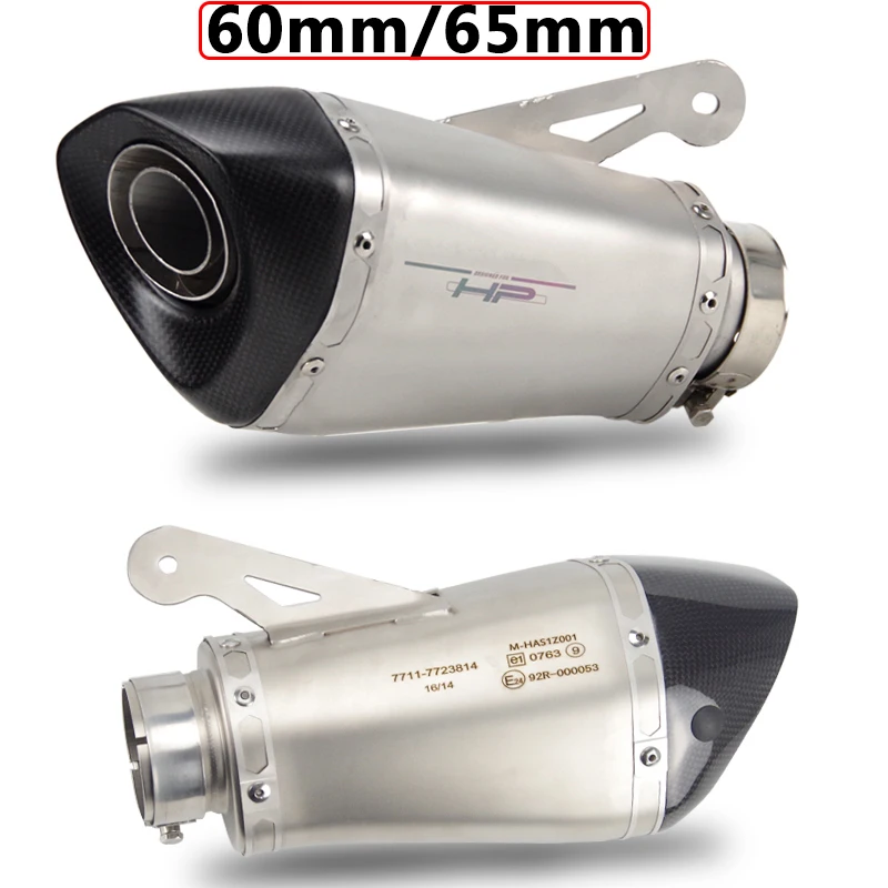 S1000rr deslizamento-no escape silenciador 60mm/65mm entrada motocross escape db assassino laser para bmw s1000rr 2010-2014 s1000r 2010-2016