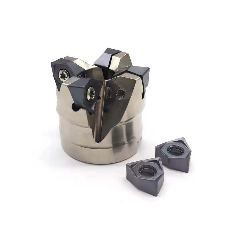 MFWN90 ° MFWN90050R MFWN90080R cabezal de corte pesado plano hexagonal de doble cara para inserción de fresado WNMU080608 EN