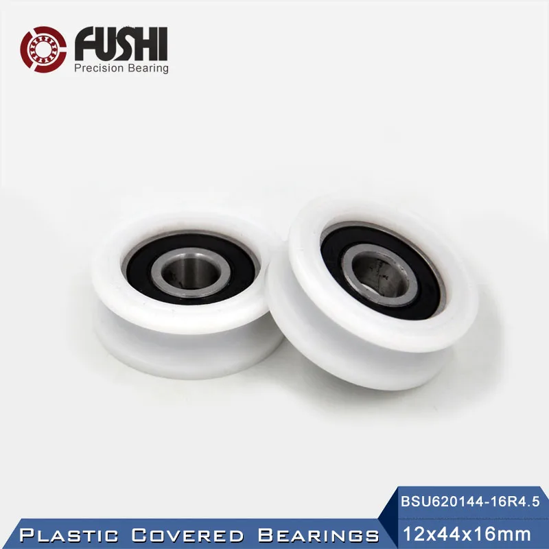 6201 2RS Ball Bearing Covered With POM Plastic 12*44*16 mm ( 2 PCS ) Plastic Pulley Bearings 6201 RS