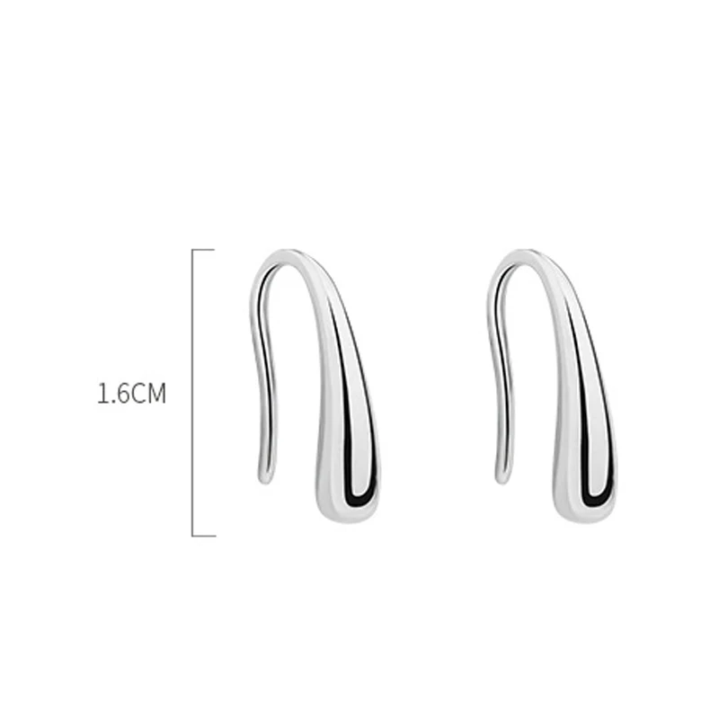 Foxanry Minimalist Silver Color Stud Earrings for Women Trendy Elegant Rose Gold Plated Bride Jewelry Prevent Allergya