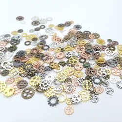 50pcs/lot  7-15mm Mixed  Mechanical Steampunk Cogs & Gears Charm Alloy Jewelry Accessories DIY Necklace Bracelet  Charms Making