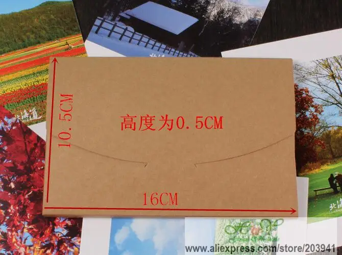 50pcs/lot 3 Colors Vintage Blank Kraft Paper DIY Multifunction Envelope postcard box Package paper wholesale
